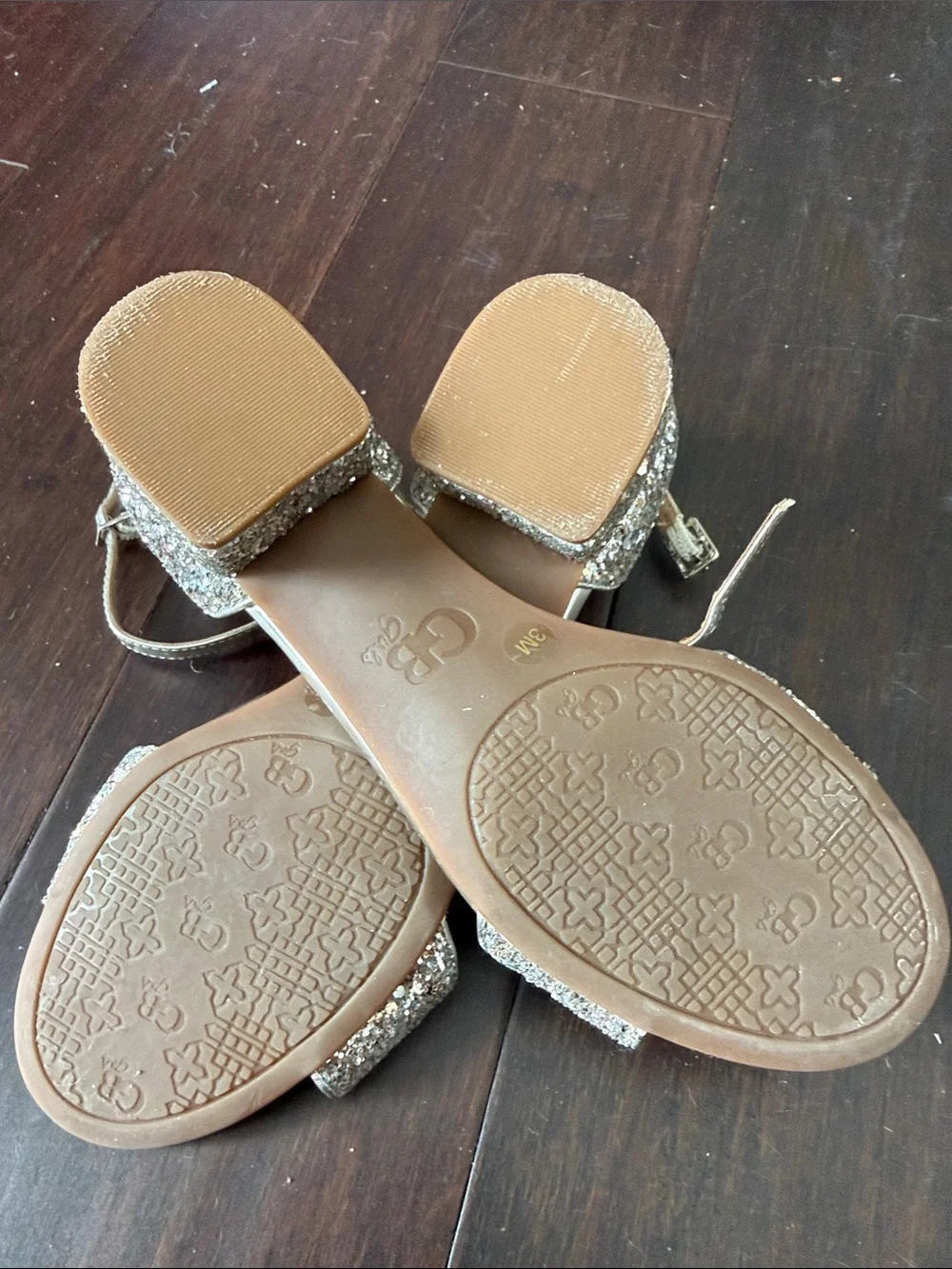 GB Girls Glitter Ankle-Strap Sandals